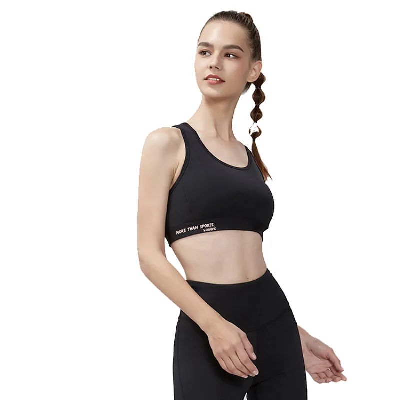 Wholesale  High Elastic Fiber Wide Shoulder Strap Wholesale Women Sports Bra yoga