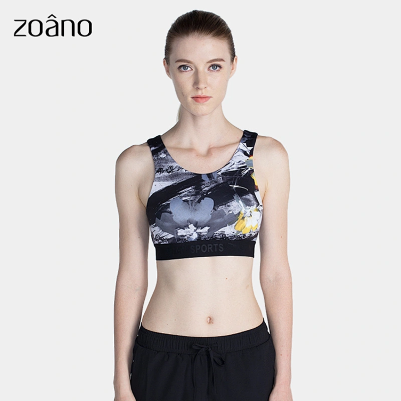 Wholesale custom sexy women full printed sports bra