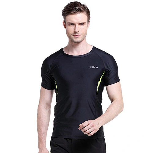 Fitness Sports Elastic Clothing Athletic Bodybuilding muscle fit Mens Running T Shirts sport