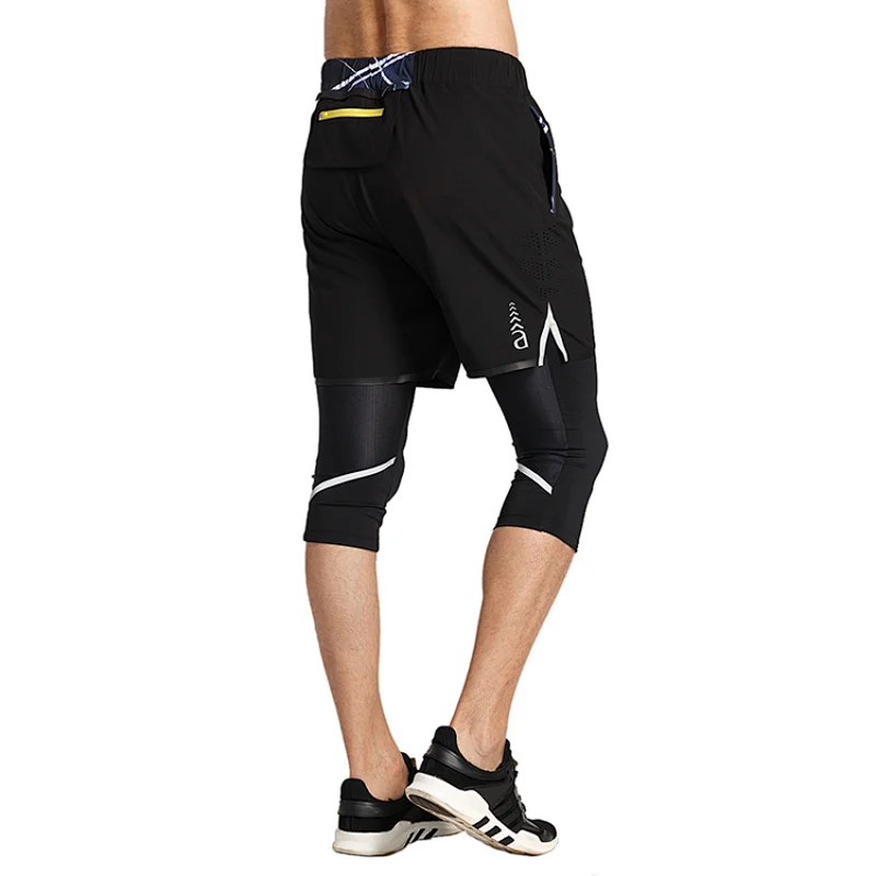Custom men's stretch outdoor quick dry track pants jogger sweat shorts