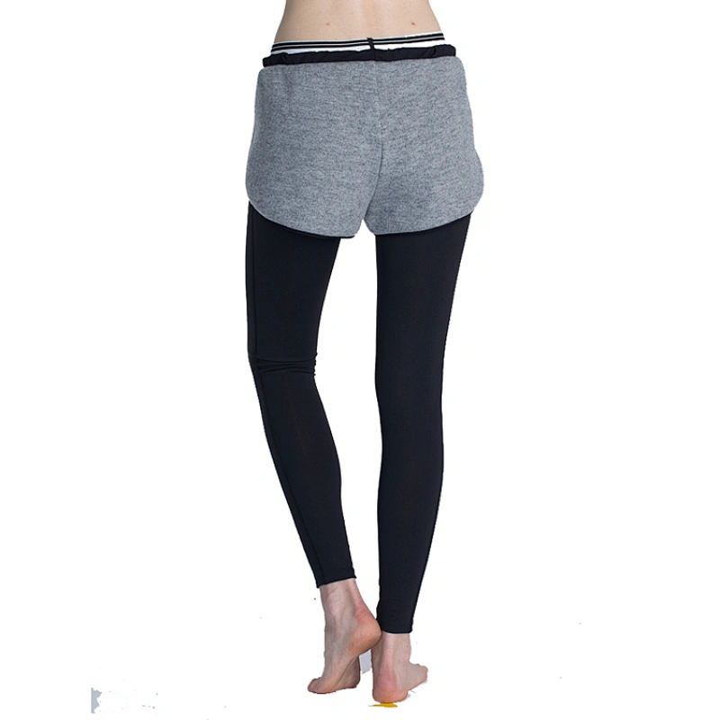 Custom personalised 2 in 1 workout sport active shorts double layer leggings fitness apparel sets for women