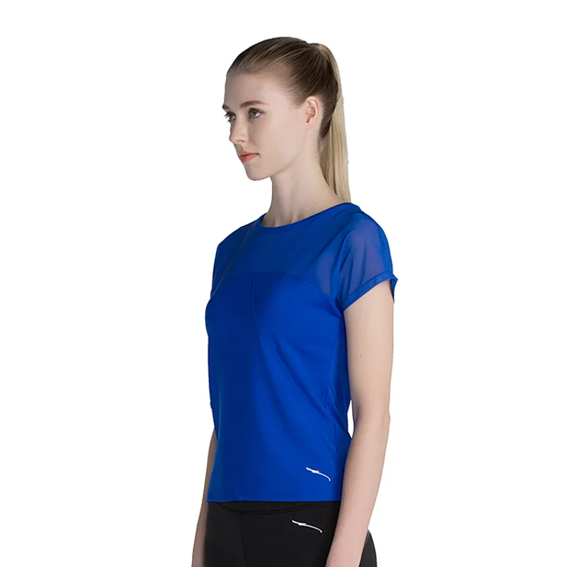 Wholesale t shirts manufacturing workout t shirt lain custom logo women's fast drying short sleeve t-shirt