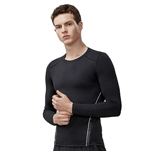 High quality Custom slim fit shirt mens gym clothes long sleeve fitness t shirt for sports