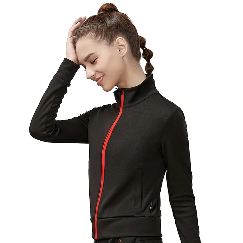 wholesale manufacturer adult designer tracksuits casual sports jacket for women sportswear with zipper