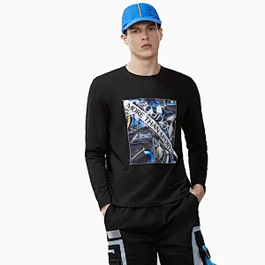 2020 New design casual printed T Shirt Long Sleeve High Quality running fitness Wholesale T Shirt