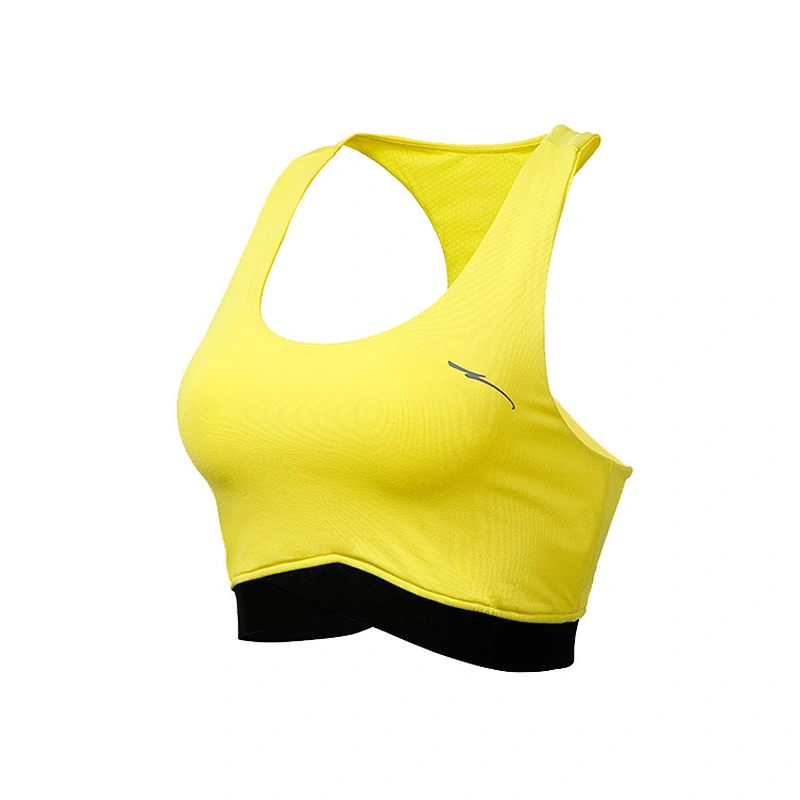 racerback black custom high impact sports bra for women 2020 adjustable padded nylon spandex seamless top fitness