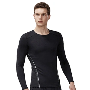High quality Custom slim fit shirt mens gym clothes long sleeve fitness t shirt for sports