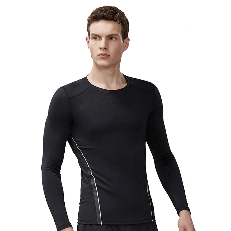 High quality Custom slim fit shirt mens gym clothes long sleeve fitness t shirt for sports