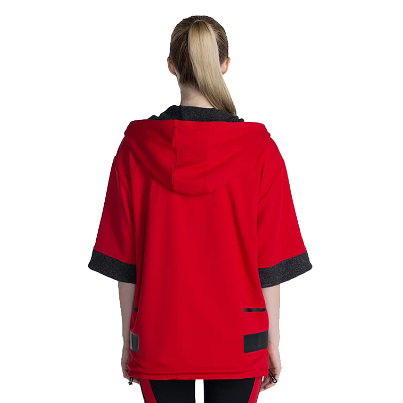 Women logo modest zipper tracksuit sports hoody wholesale velour jacket