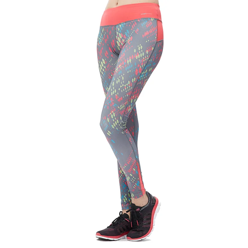 Wholesales workout fashion flower print pattern leggings fitness long yoga pants for women