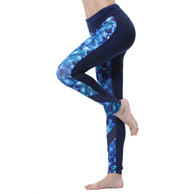 Digital colorful print gymnastic stretch leggings sportswear for women
