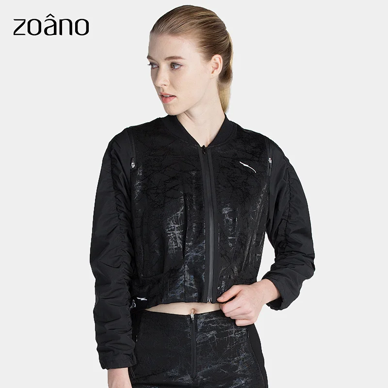 Motorcycle Jacket Fashion Personalized Letter Street Women's Short Printed Logo Zipper Sports Casual Jackets Full Eco-friendly