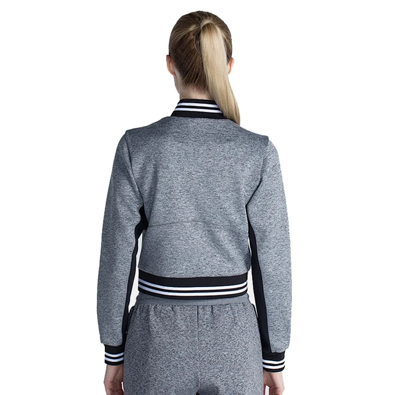 women custom logo high fashion tracksuit pretty loungewear casual jacket