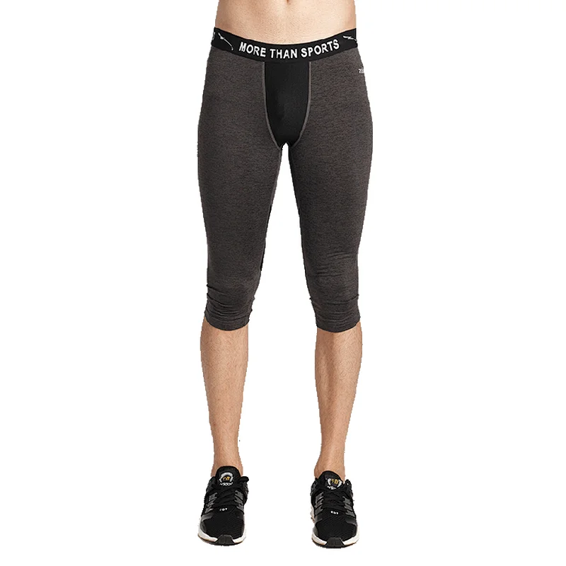 Men's power flex tummy control core compression tight gym pants