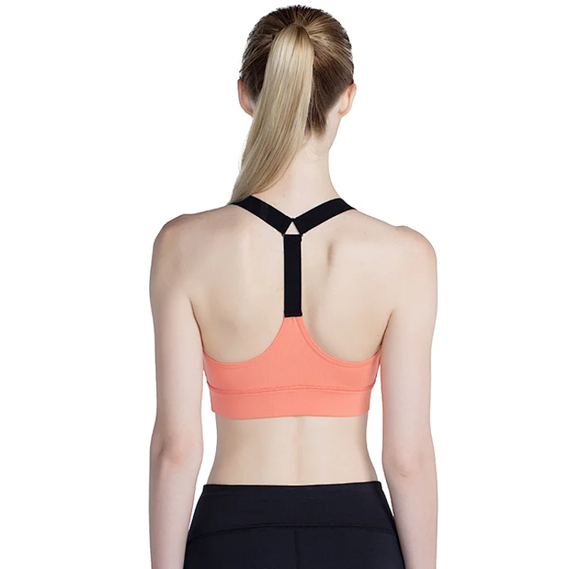 2020 workout triangle yoga bra mesh women high quality Strappy removable cup Sports Bra