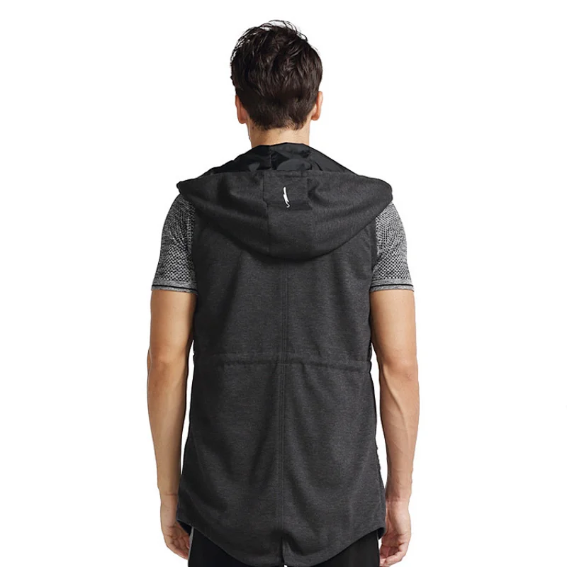 New fashion casual padded  men zip hoodie vest