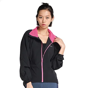Custom mixmatch women sport running windbreaker casual zipper jackets