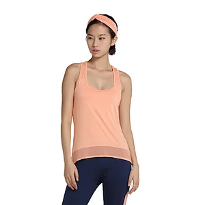 Custom logo designed tank top women gym solid breathable  for women plain running yoga gym wearcompression yoga  active wear