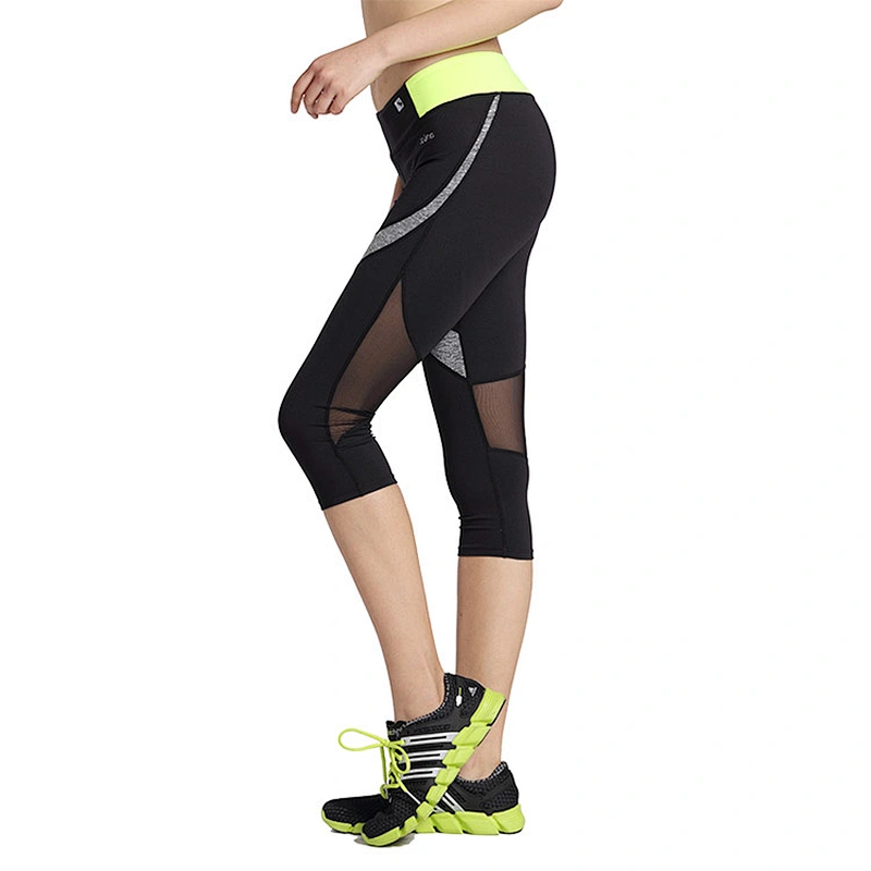 Wholesale running athletic half pants cheap mesh  yoga leggings