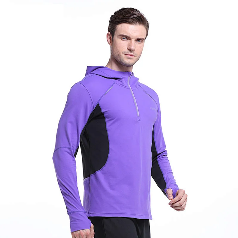 High quality zip  long sleeve T Shirt sports sweater high collar hoodie