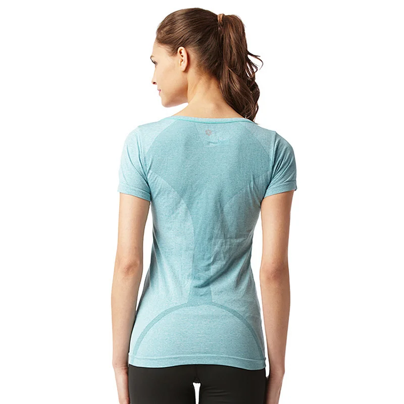 Hot sales basic designed running gym wear quick dry manufacturers yoga running active wear T shirt for women