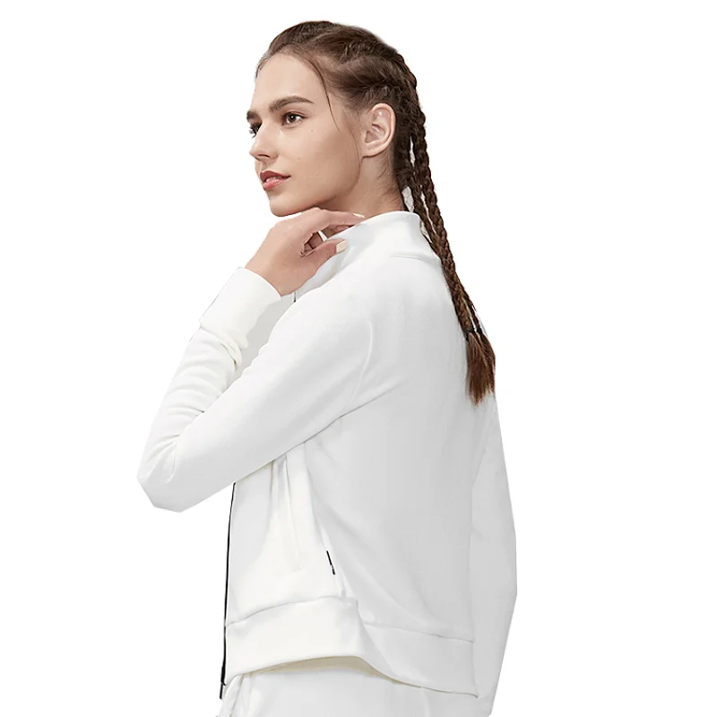 wholesale manufacturer adult designer tracksuits casual sports jacket for women sportswear with zipper