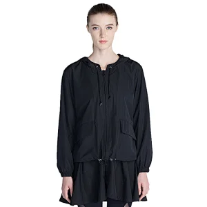 Factory cheap high quality long windbreaker jacket with  detachable bottom