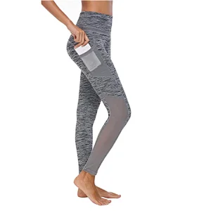 Custom OEM fashion sexy mesh original design stretch  high waist fitness women  yoga pants  leggings with pockets