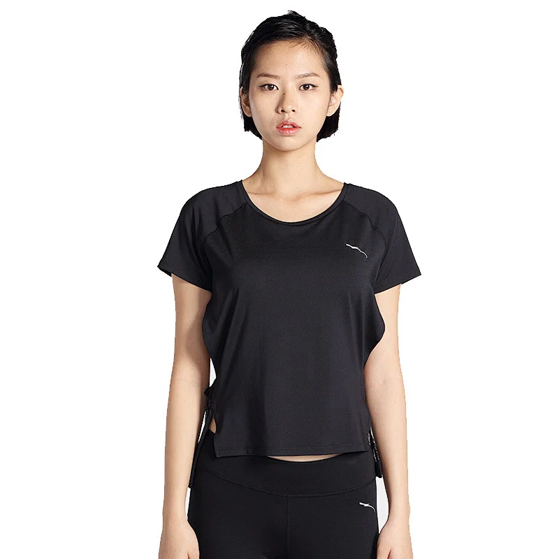 Spandex sports  Workout Gym Sport T-shirt Fitness t shirt for lady