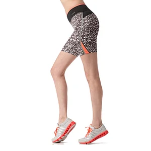 women high quality compression high waist printed camo shorts Hot Sell Women Sports Wear Short Great Stretch Yoga Shorts