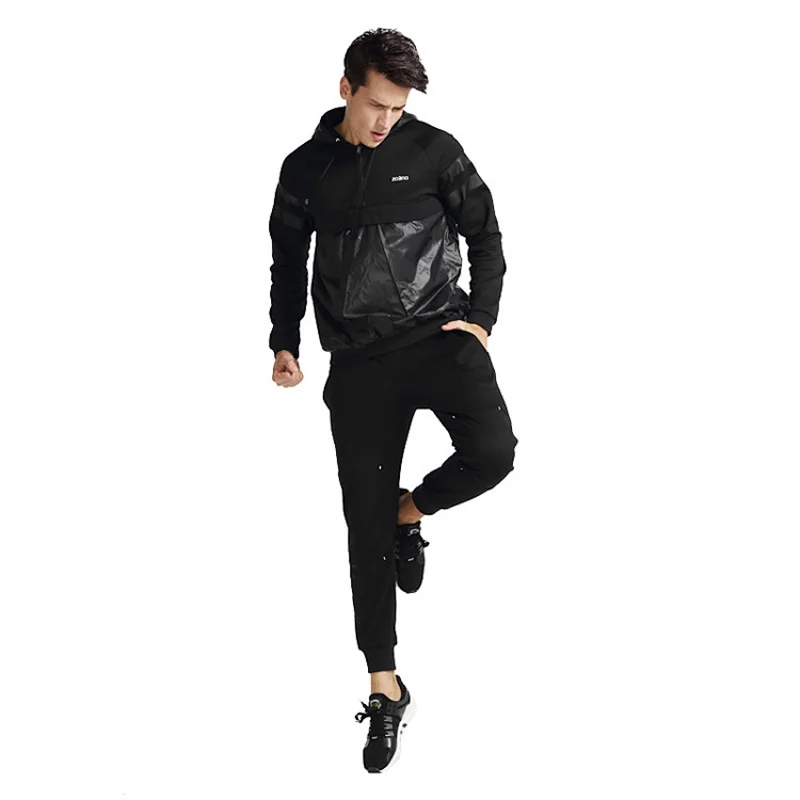 Fashion casual fit pattern mixmatch warm outdoor sportswear pullover  softshell men hoody sweater with half zip