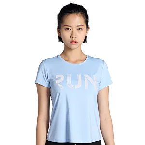 OEM moisture wicking women printing designed plain  basic sports T shirt running dry fit sublimation running shirt