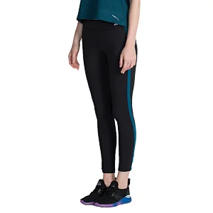 Skinny stripe mid waist spandex gym leggings  compression tights sport running pants for women