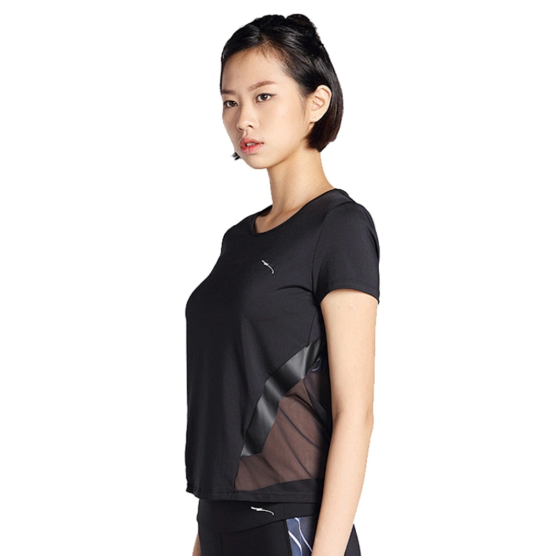 Dry Quick Short Sleeve Gym Round Neck Women's Slim Fit Sport T-shirt  sport Custom printing women workout t shirt