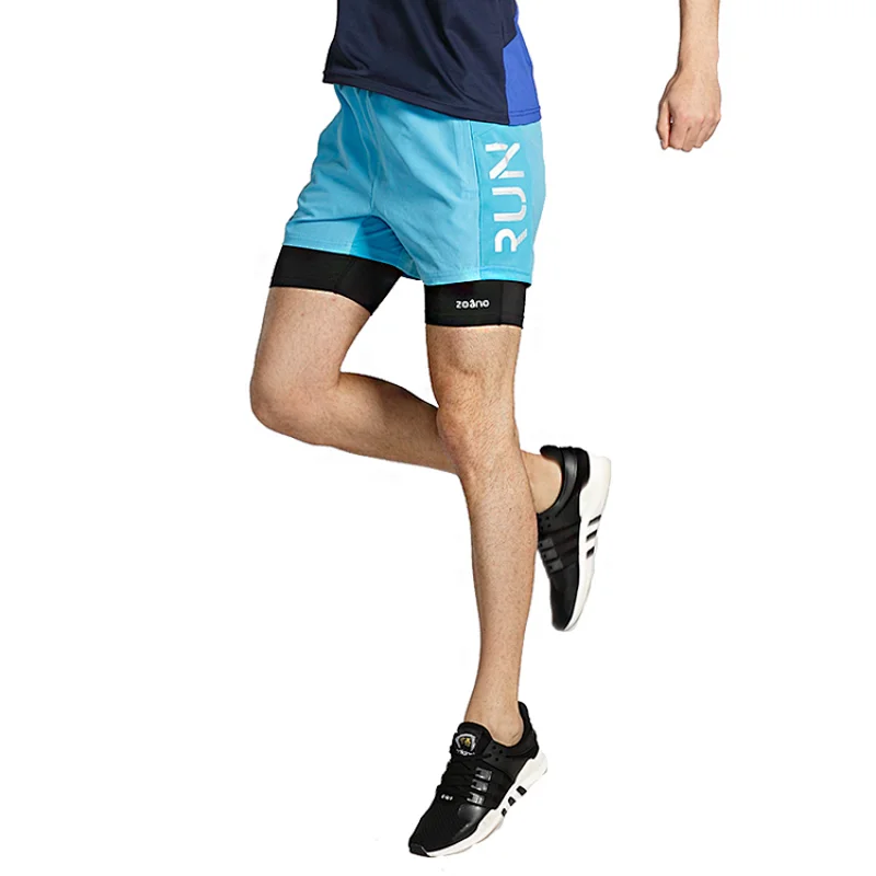 Customized print logo performance series extreme comfort 2-in-1 short running pants for men