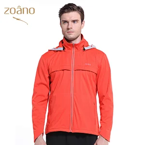 Mens' fashion windbreaker jacket  softshell jacket with  detachable hoody Sports Coat Quick Dry Outdoor Zip Running Jacket