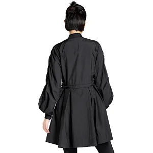 Customize logo women fashion light weight running long windbreaker jacket