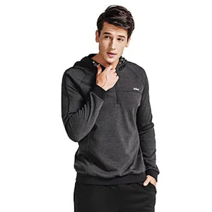 Men sport tops polyester loose 1/4 pullover Pullover t-shirt Sweat Hoodies