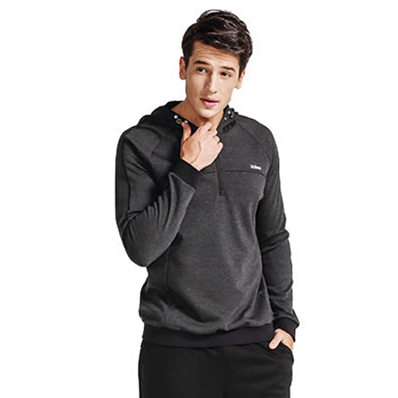 Men sport tops polyester loose 1/4 pullover Pullover t-shirt Sweat Hoodies
