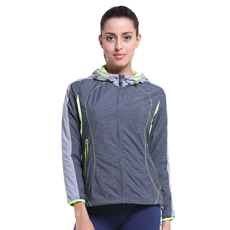 Custom OEM tech contrast color light weight windbreaker zip up woven quality outwear  running skin jackets for women
