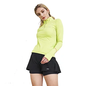 custom logo Black Favorable Price Custom Soft Stretchy 2 in 1  Short polyester FitnesSports Wear Short Great Stretch Yoga Shorts