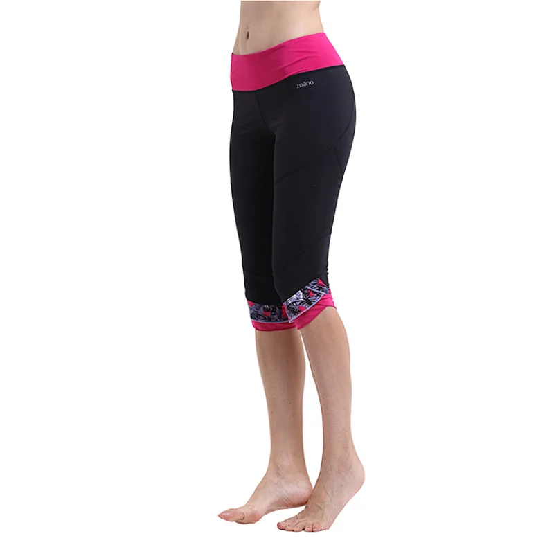 Wholesale homme leggings custom logo half tight for women with mesh