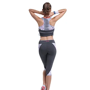 wholesale slim capri flare athletic pants customized logo apparel for women