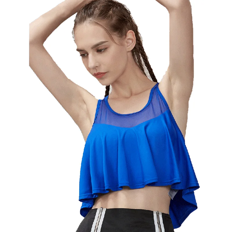 2020 wholesale hoodies ladies yoga bra women pushup cup full back sleeveless New design custom logo mesh active yoga sports bra
