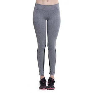 Quick dry spandex  sport workout  sweat wicking women mesh yoga pants  with zip pocket