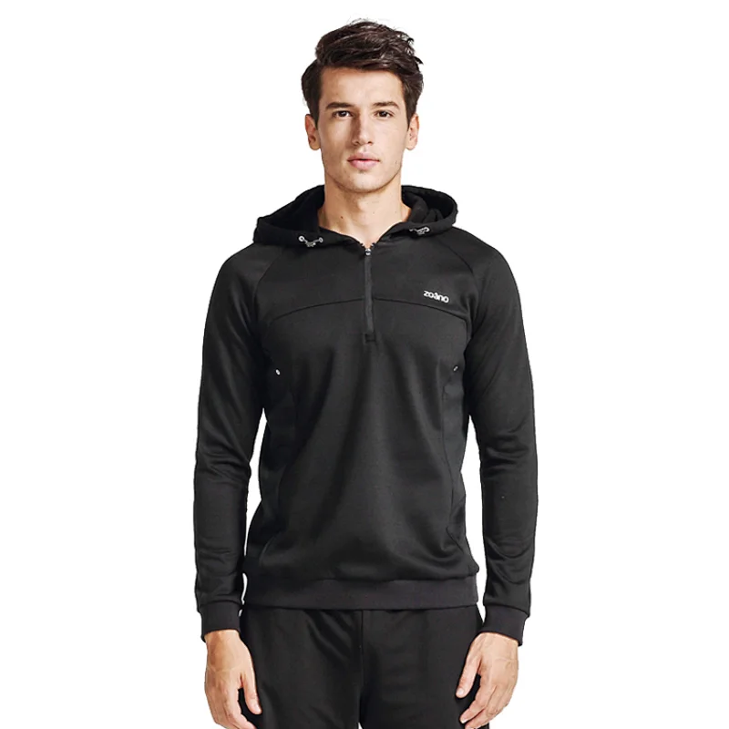 Custom Design Men's 1/4 pullover zip sports long sleeve sweater tops