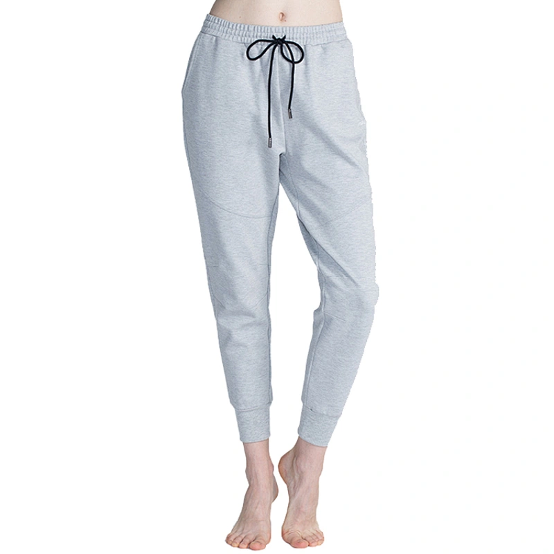 Fashion running jogger black pants comfortable elastic waist ladies Sweatpants with drawstring