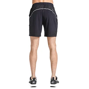 Wholesale athletic shorts custom logo printing gym shorts with zipper pockets jogging pants for men