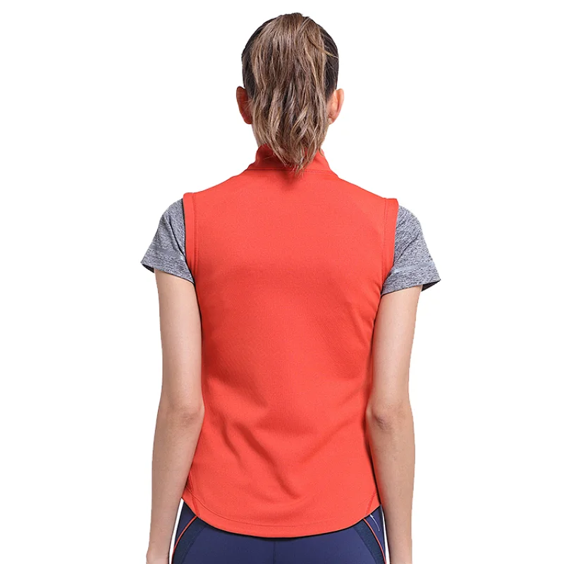 Custom Top Women New Vest solid color logo heat transfer print fitness Sportswear Jacket