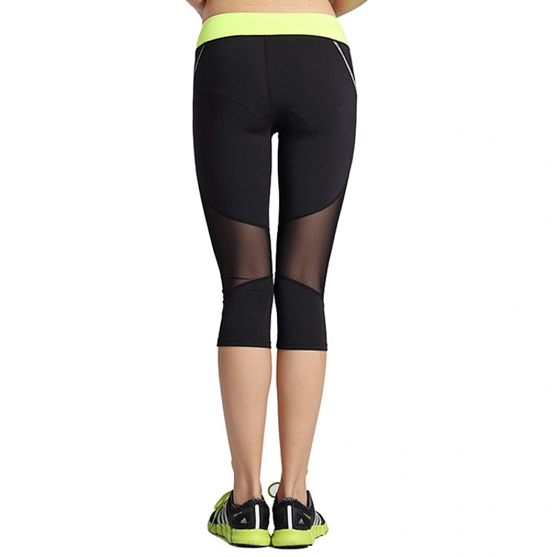 Wholesale running athletic half pants cheap mesh  yoga leggings